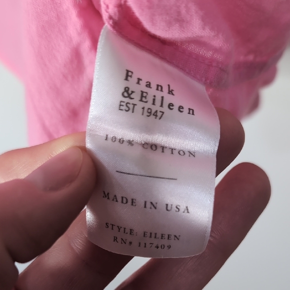 Frank & Eileen | 100% Cotton Bright Pink Lightweight Button-Down Shirt Size M - Picture 7 of 9